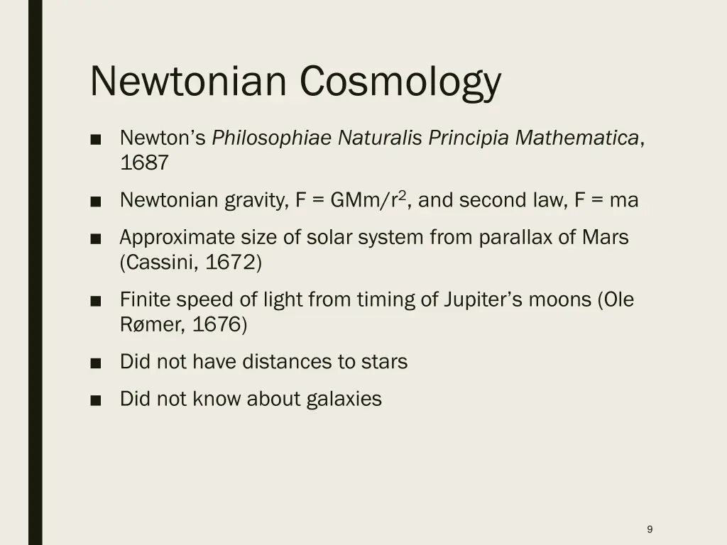 newtonian cosmology