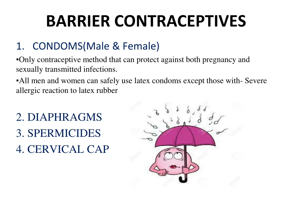 barrier contraceptives