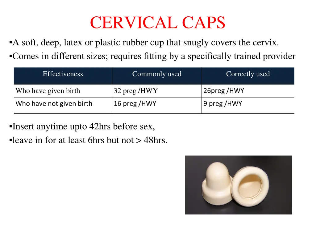 cervical caps