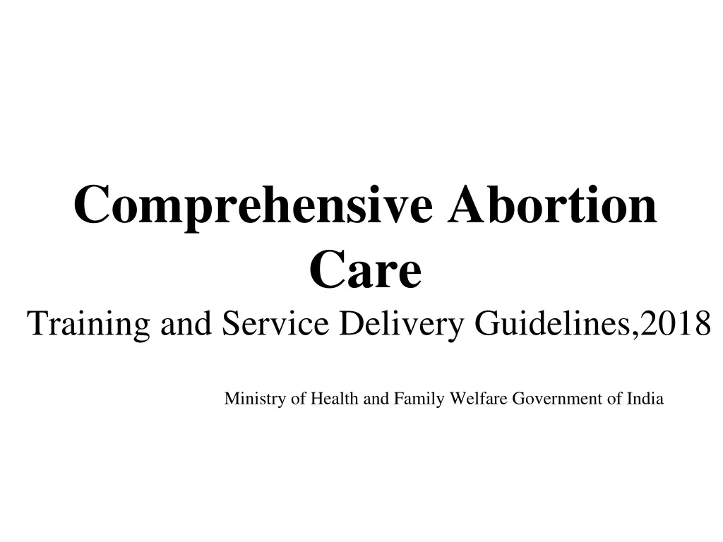 comprehensive abortion care training and service