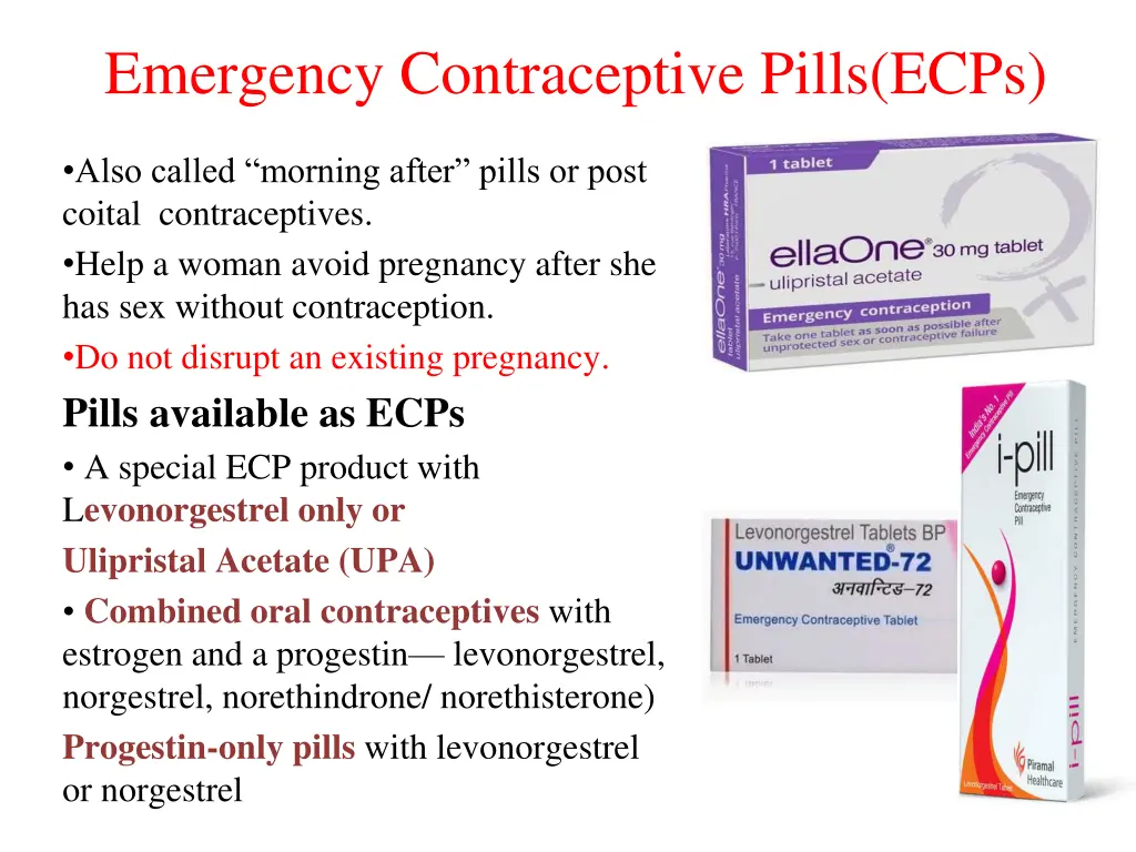 emergency contraceptive pills ecps