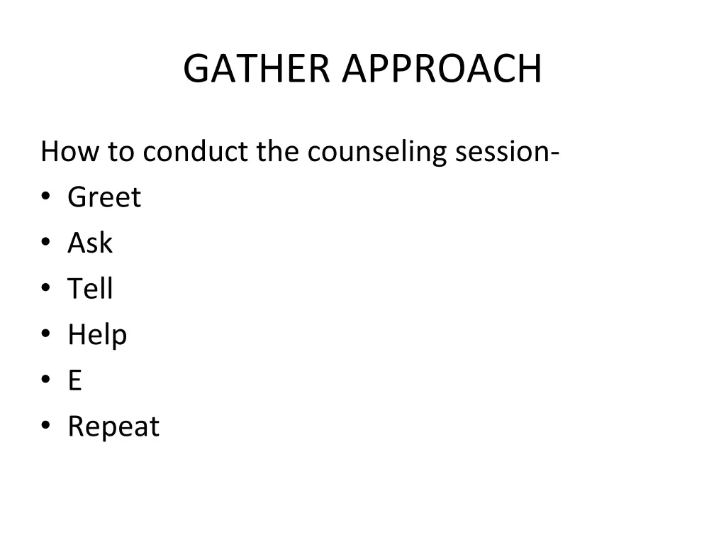 gather approach