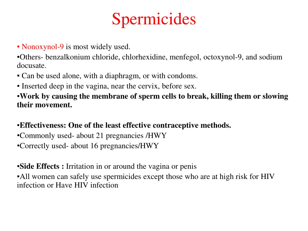spermicides
