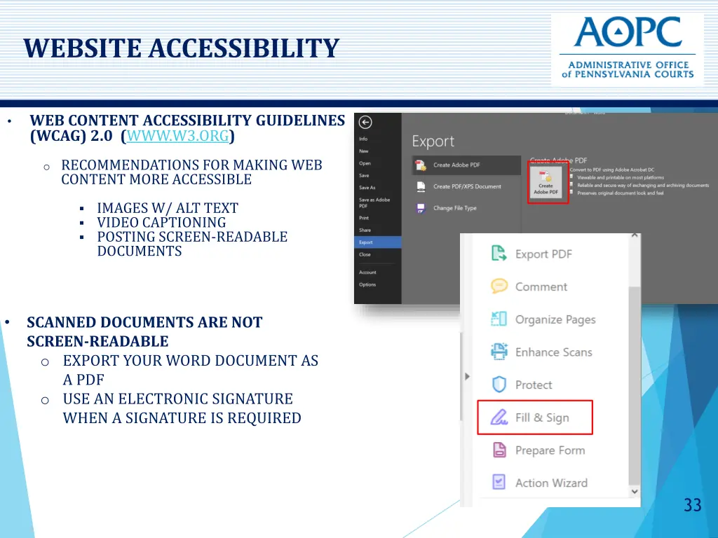 website accessibility