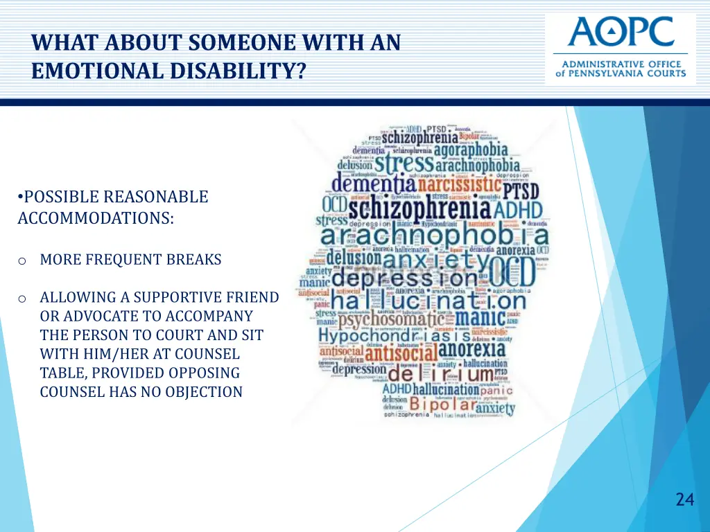 what about someone with an emotional disability