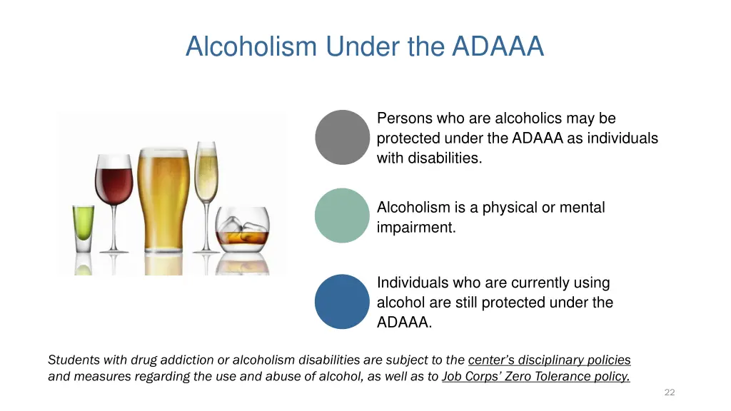alcoholism under the adaaa