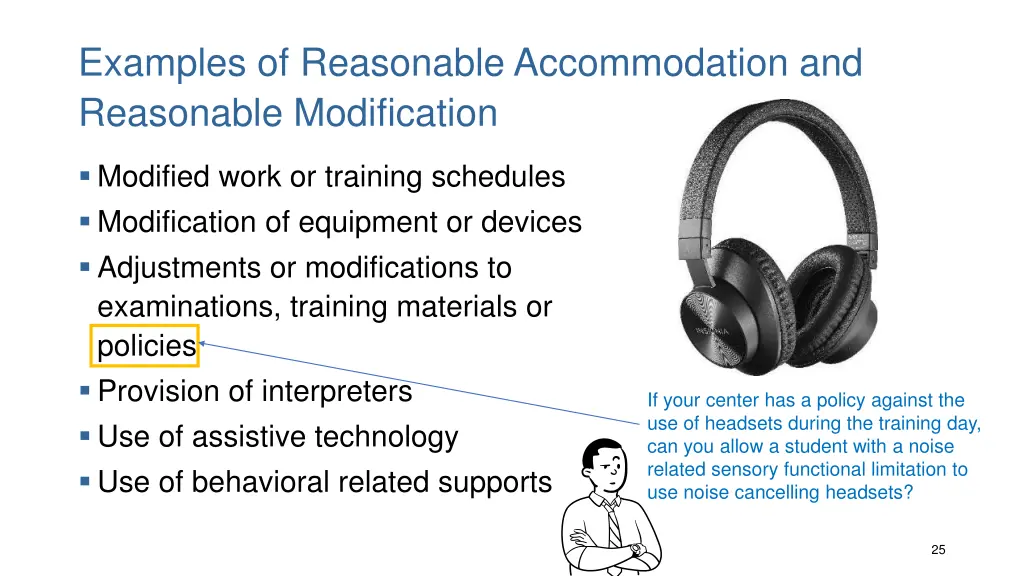 examples of reasonable accommodation