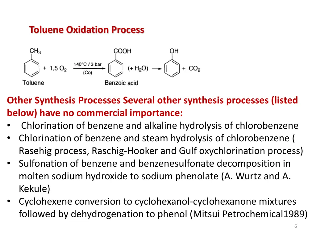 toluene oxidation process