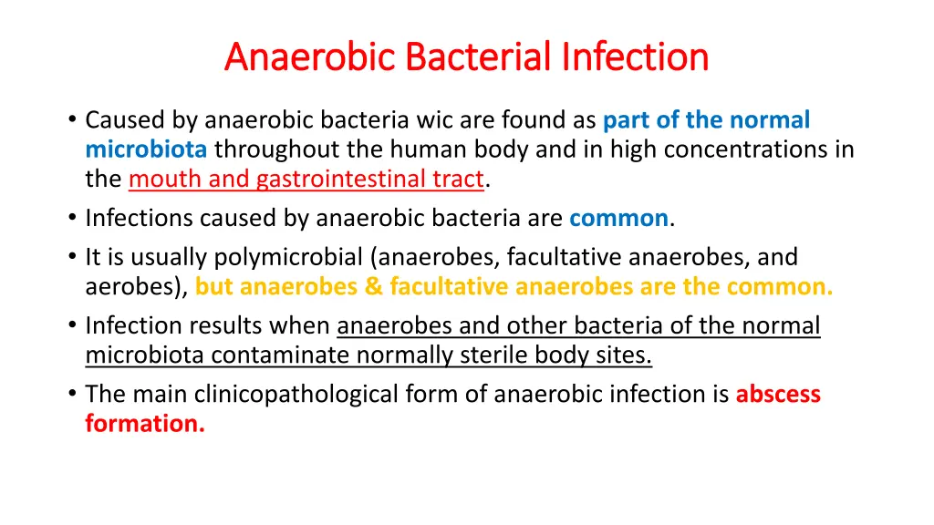 anaerobic bacterial infection anaerobic bacterial