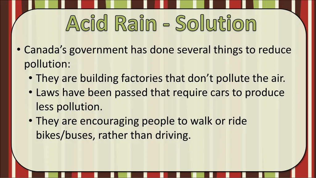 acid rain solution