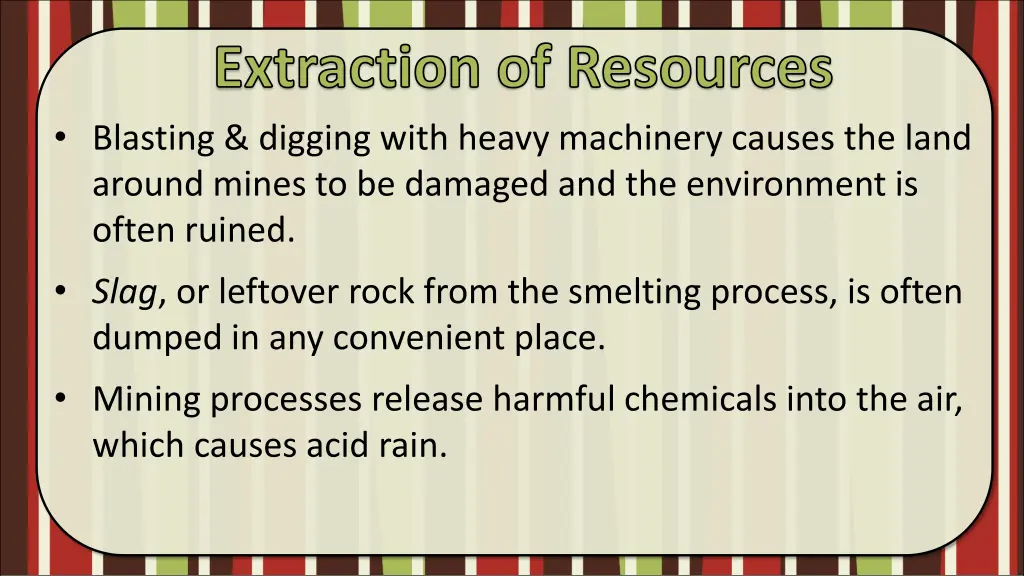 extraction of resources blasting digging with