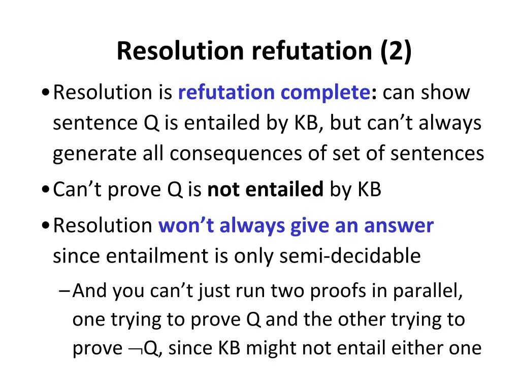 resolution refutation 2