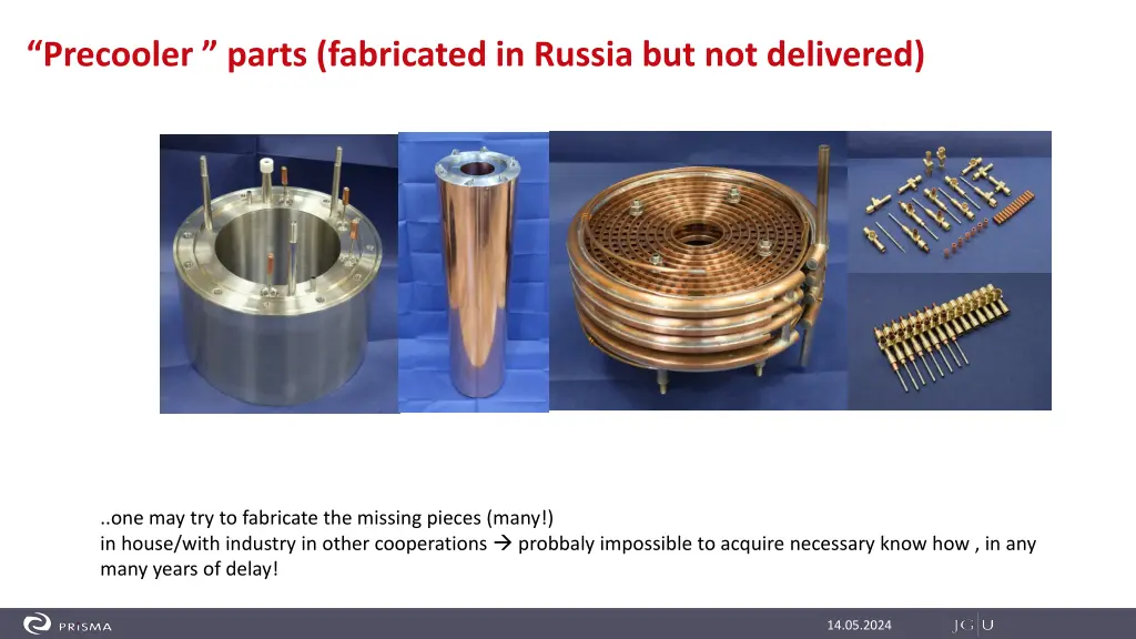 precooler parts fabricated in russia