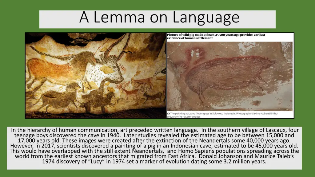 a lemma on language