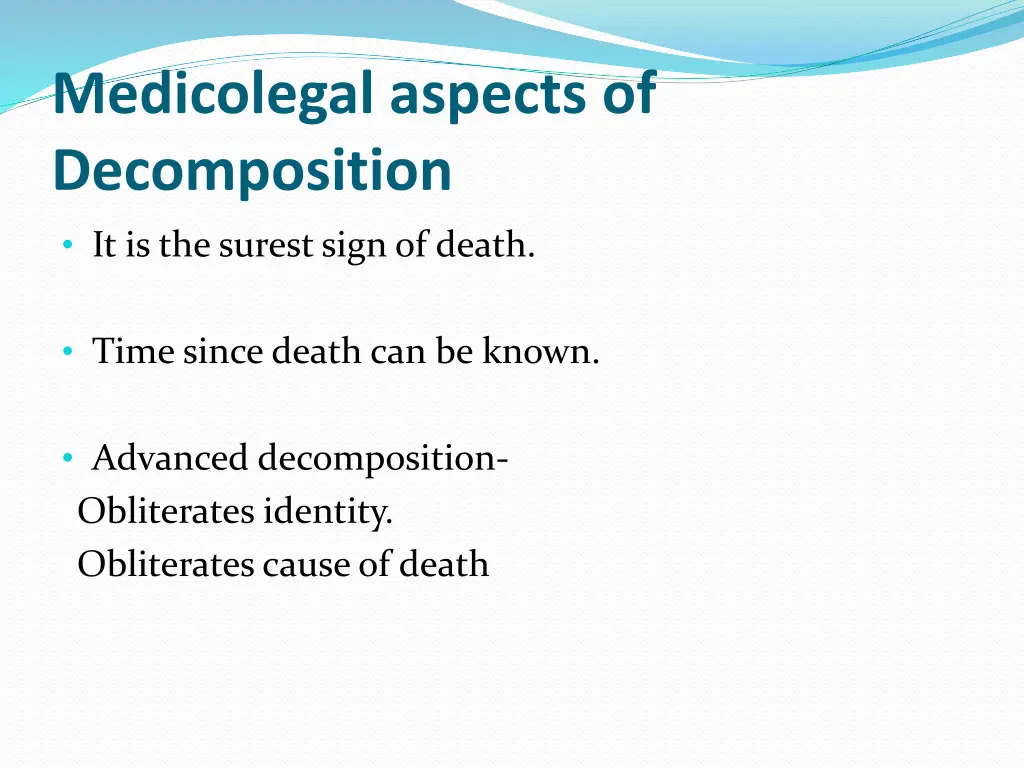 medicolegal aspects of decomposition