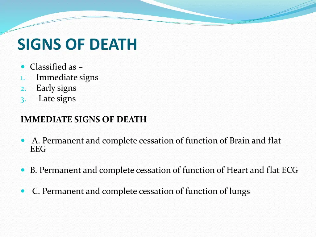 signs of death