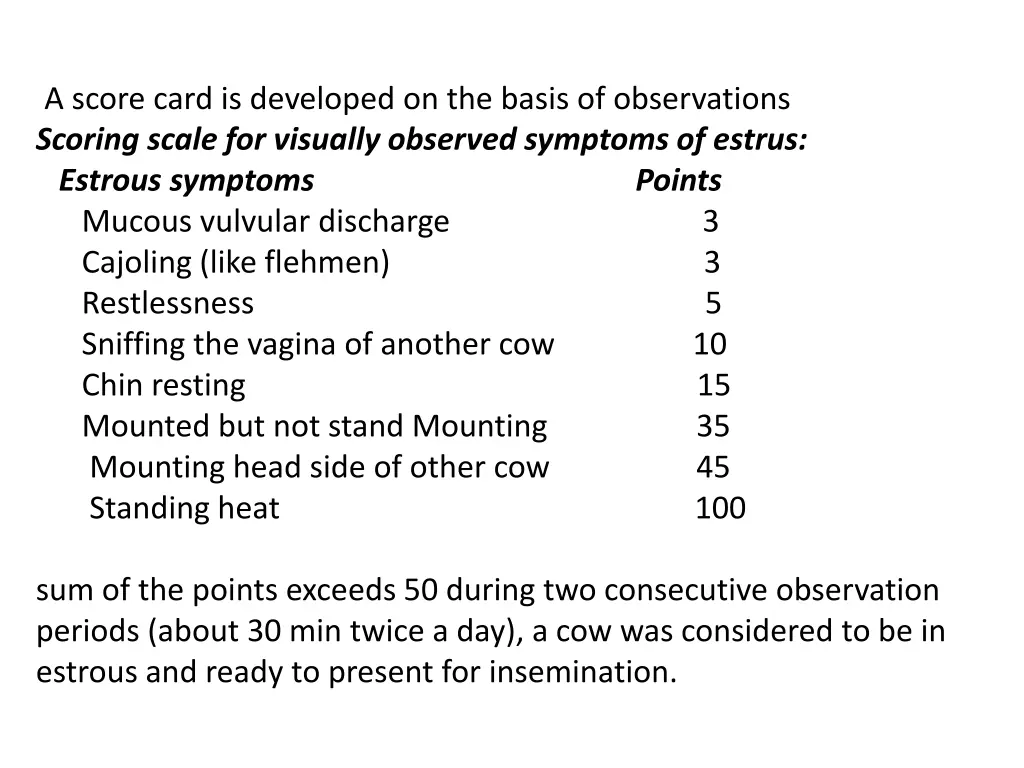 a score card is developed on the basis