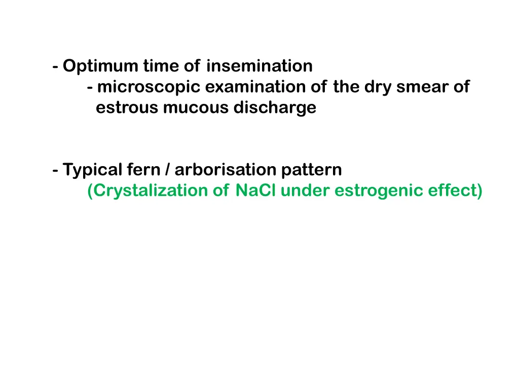 optimum time of insemination microscopic