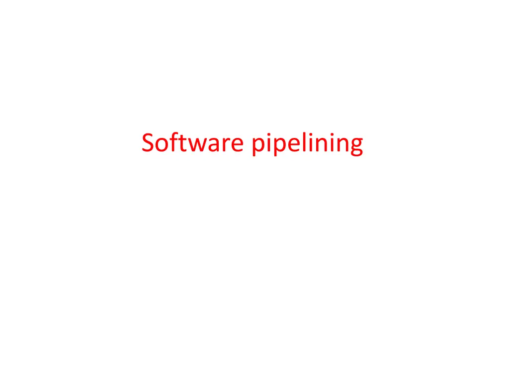 software pipelining