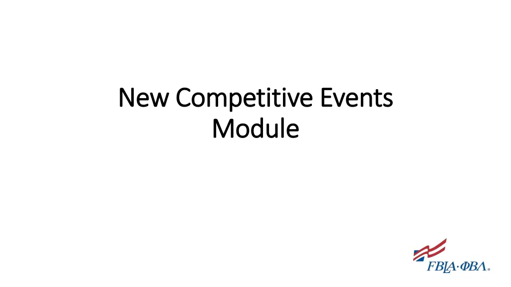 new competitive events new competitive events