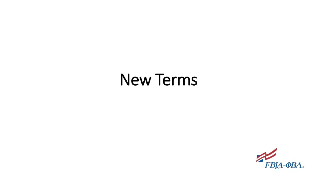 new terms new terms