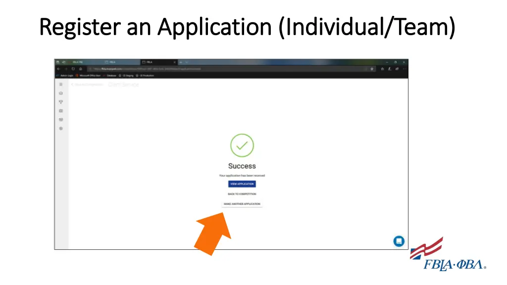 register an application individual team register 10