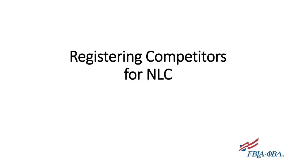registering competitors registering competitors