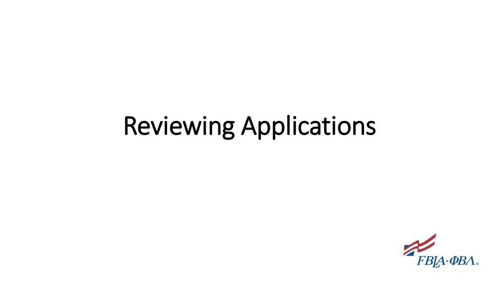 reviewing applications reviewing applications