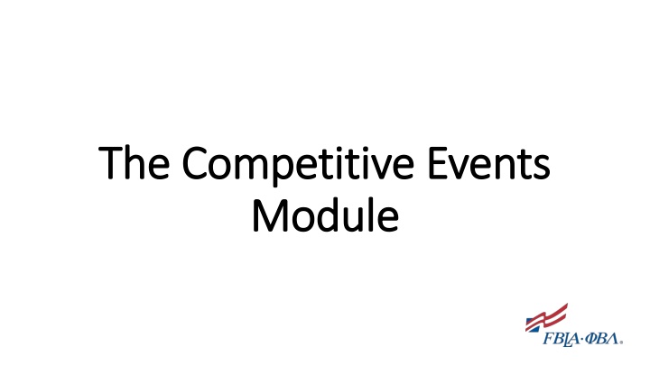 the competitive events the competitive events