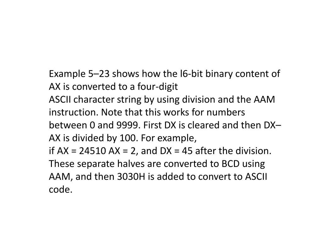 example 5 23 shows how the l6 bit binary content