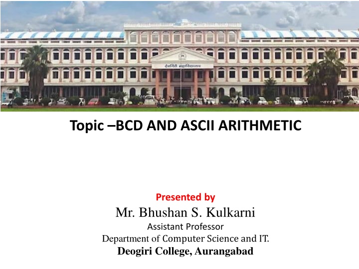 topic bcd and ascii arithmetic