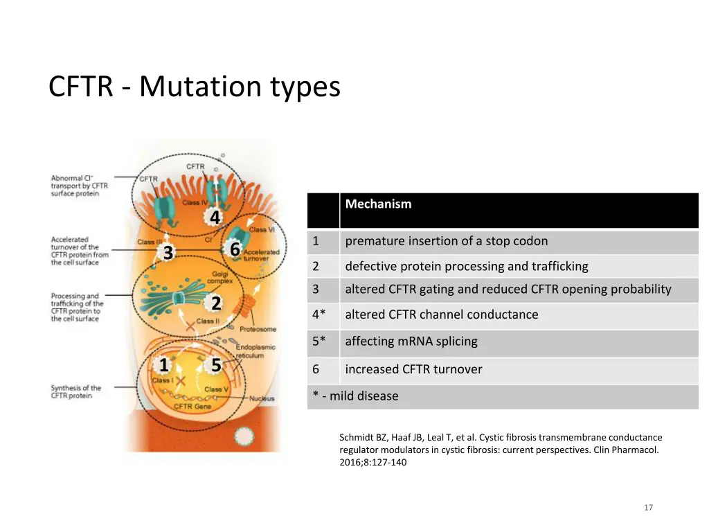 cftr mutation types 1