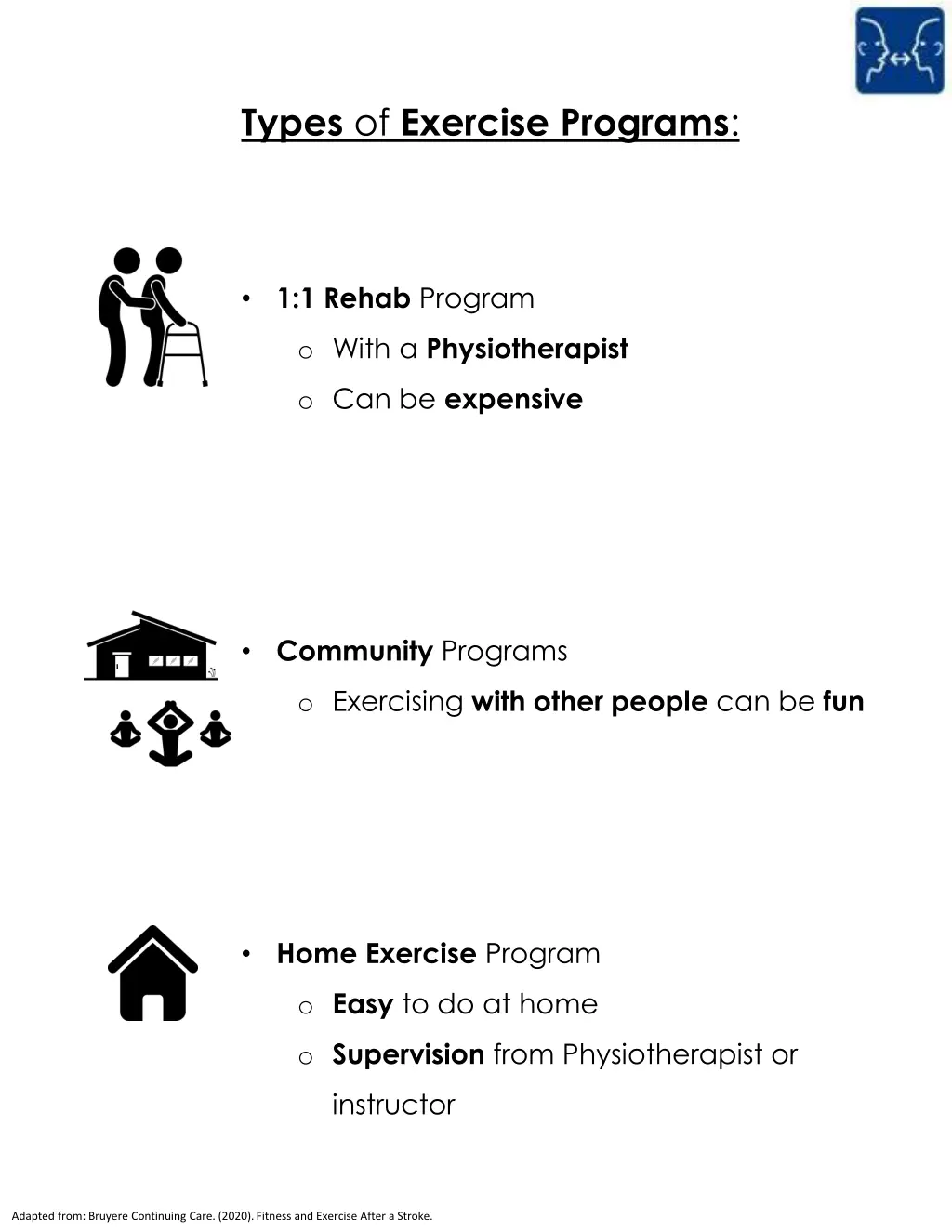 types of exercise programs