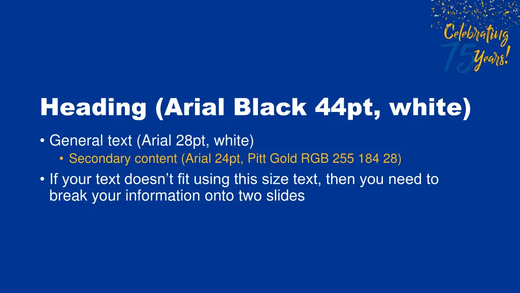 heading arial black 44pt white