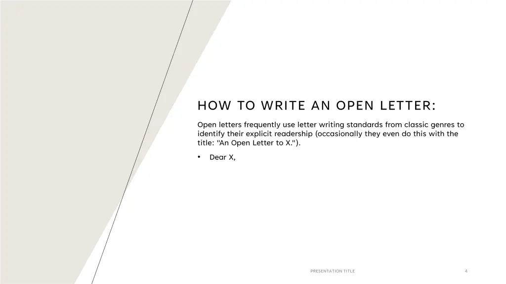 how to write an open letter