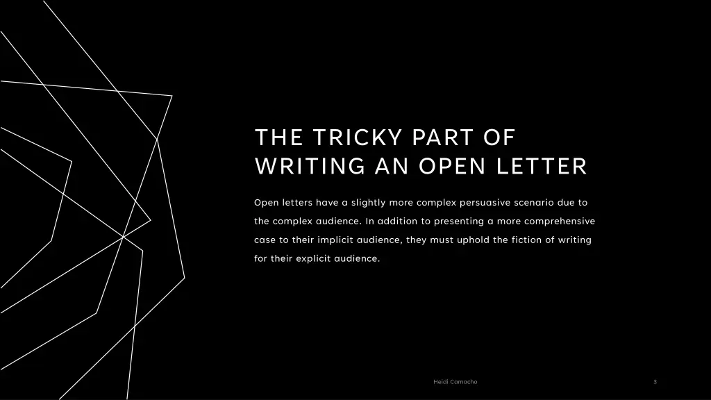 the tricky part of writing an open letter