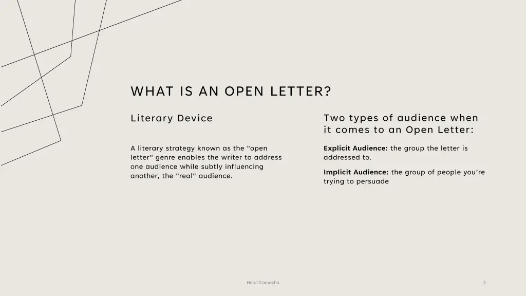 what is an open letter