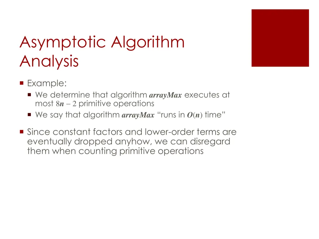 asymptotic algorithm analysis 1