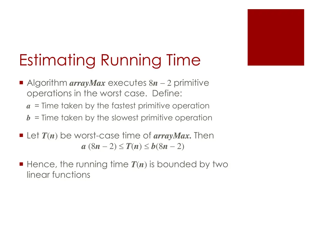 estimating running time