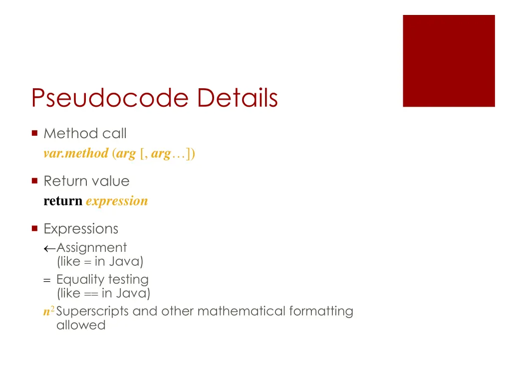 pseudocode details 1