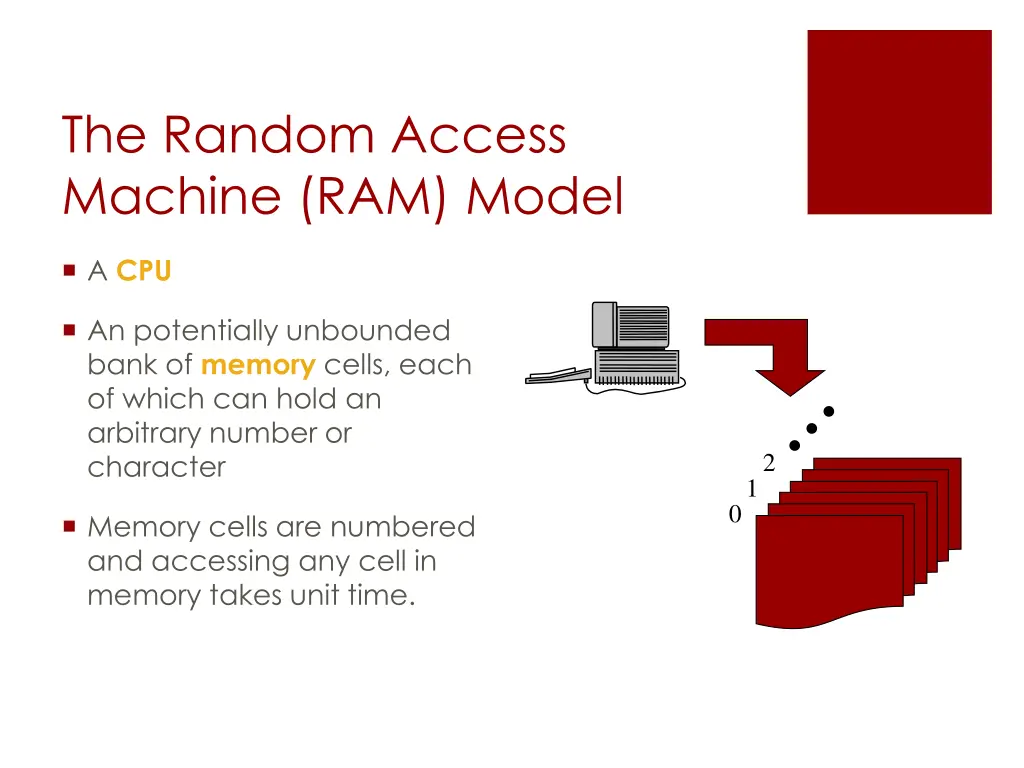 the random access machine ram model
