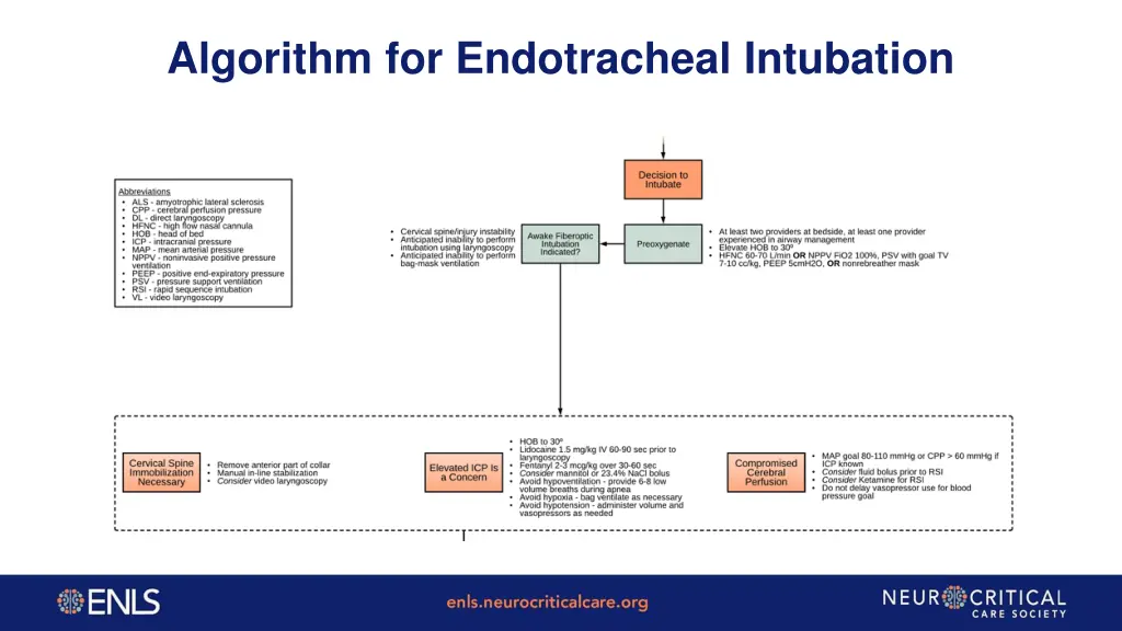 algorithm for endotracheal intubation