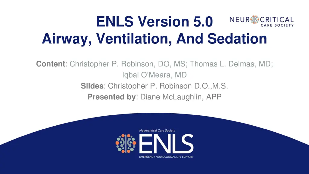 enls version 5 0 airway ventilation and sedation