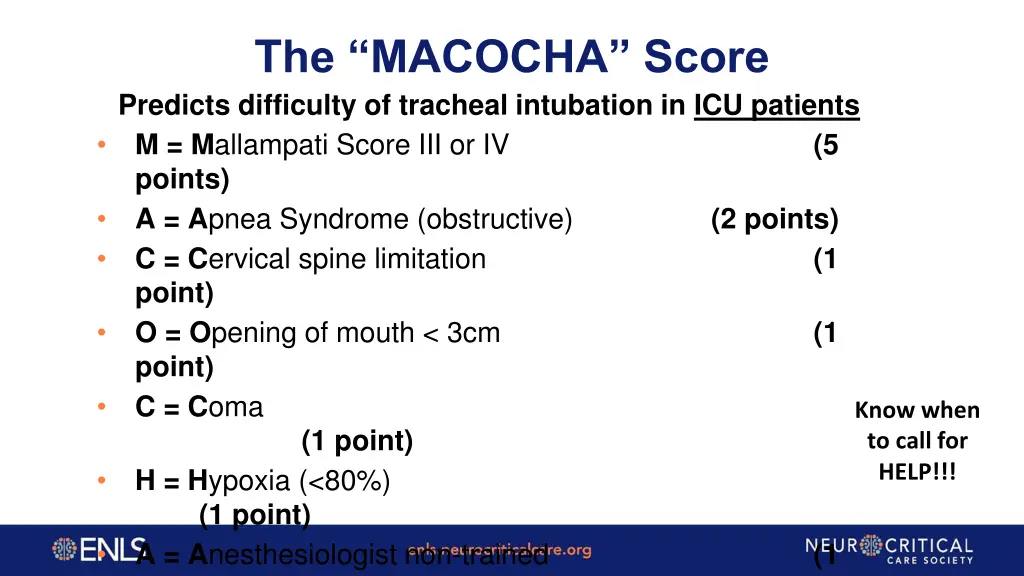 the macocha score predicts difficulty of tracheal