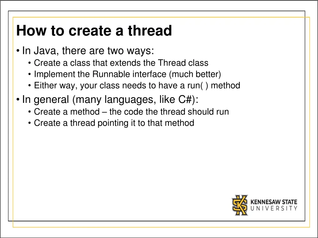 how to create a thread in java there are two ways