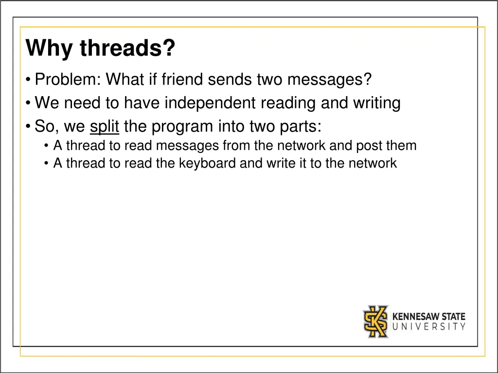 why threads problem what if friend sends