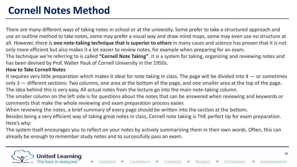 cornell notes method 3