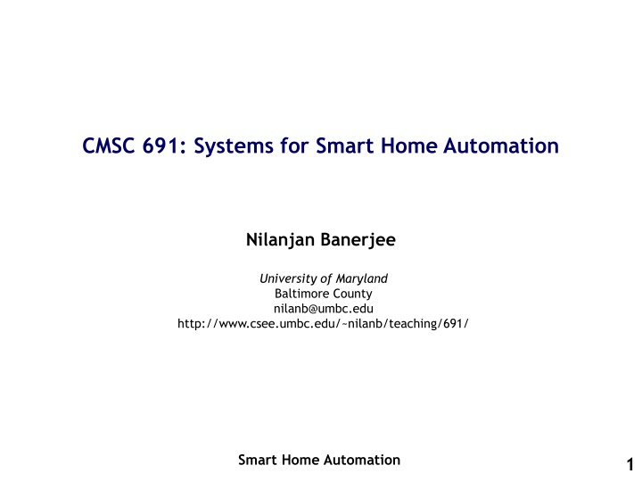 cmsc 691 systems for smart home automation