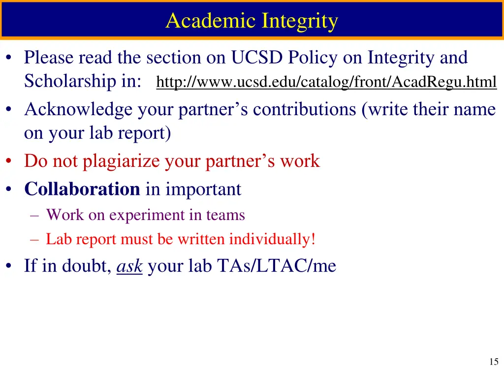 academic integrity