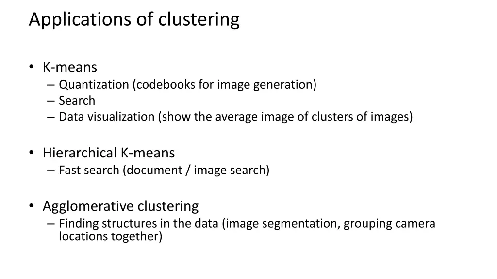 applications of clustering